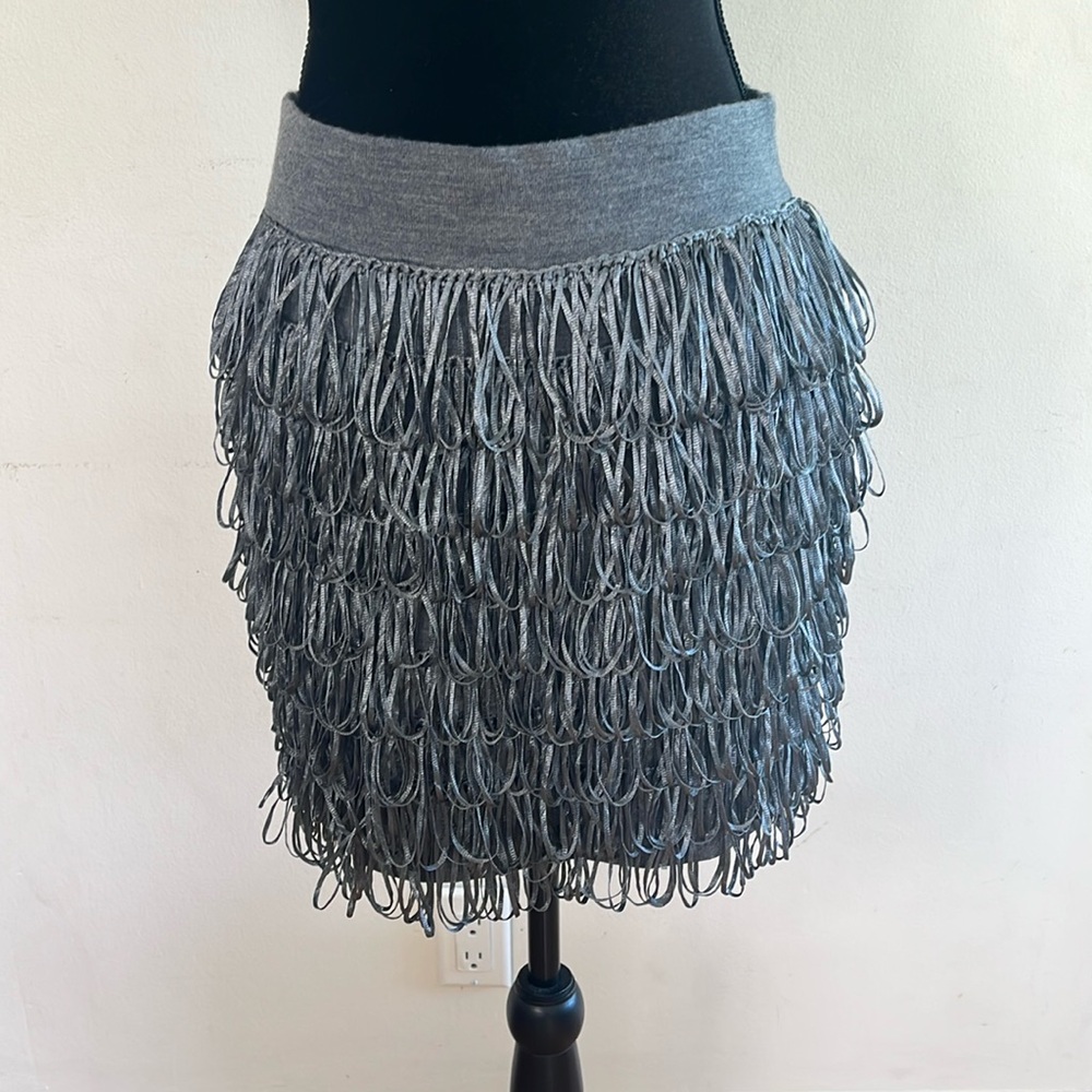 J Crew Collection Fringe Loop Mini Skirt